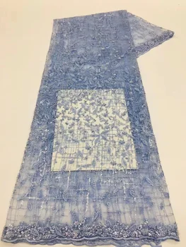 Африканская кружевная ткань tull 5 Ярдов 2022, Высококачественные кружевные ткани с вышивкой Жениха, Французские Нигерийские кружевные ткани для свадебного шитья