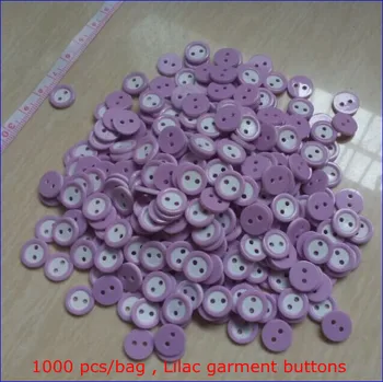 11 мм цветная круглая кнопка с 2 отверстиями, сиреневые пуговицы для одежды для футболки