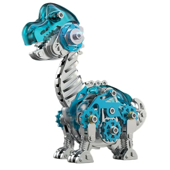 162 шт., 3D пазл, модель динозавра, набор головоломок, игрушка, металлическая механическая сборка 