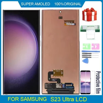 100% Оригинальный Amoled S23 Ultra ЖК-дисплей Для Samsung Galaxy S23 Ultra S918 S918B S918U Замена Сенсорного экрана Планшета