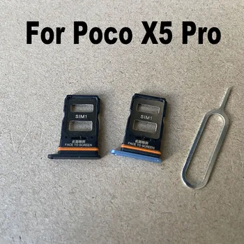 Оригинальный Для Xiaomi Poco X5 Pro лоток для SIM-карт, слот для держателя sim-карты, адаптер и держатель лотка для карт Micro SD с бесплатным выводом для извлечения Ke