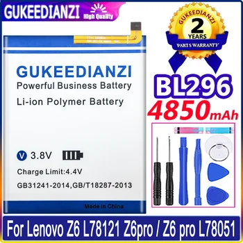 Аккумулятор 4850 мАч BL296 BL297 Для Lenovo Z6 L78121 Z6pro Z6 Pro L78051/K5 Pro L38041 Z6/Z6 Lite Bateria Аккумулятор Высокой емкости