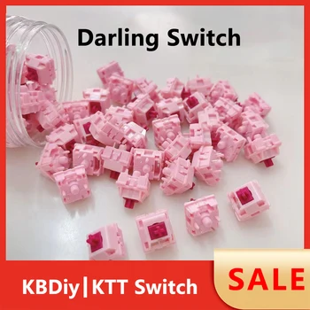 Оптовые продажи, Переключатель KTT Darling Для механической клавиатуры, розовые переключатели 