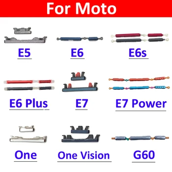Новинка Для Moto E6S E6 E5 E7 2020/Для Moto One Vision E6 Plus E7 G Power 2021 G60 Замена Боковой клавиши включения и кнопки регулировки громкости