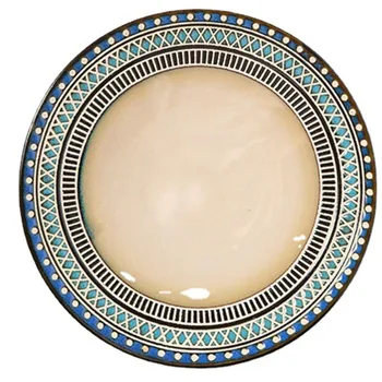 Европейские сервировочные тарелки Роскошные Западные тарелки Креативная Керамическая тарелка Домашнее блюдо Круглая тарелка для стейка Кухонная посуда Подарки
