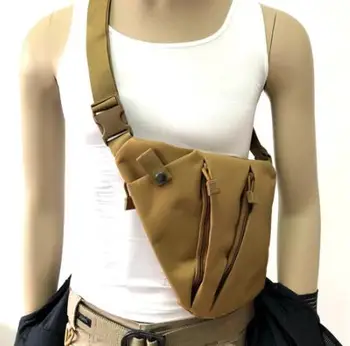 Многофункциональная скрытая Тактическая сумка для хранения Оружия, кобура, Мужская Левая правая нейлоновая сумка через плечо, Противоугонная сумка, Нагрудная сумка, Охотничья сумка