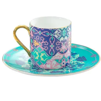 Кофейная тарелка в марокканском стиле, Роскошный Европейский и американский набор Чашек, Британский Послеобеденный чай, Кофейная чашка из костяного Фарфора