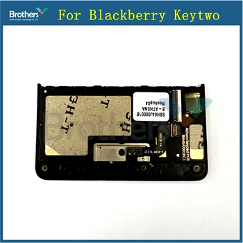 Для BlackBerry Keytwo Key2 Клавиатура Кнопка с гибким кабелем Корпус Задняя крышка Черный с серебристым логотипом