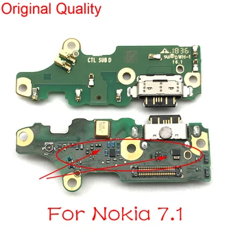 1 шт. Для Nokia 7.1 Для Nokia 7 2018 TA-1095 USB Порт для зарядки док-станции Разъем микрофонной платы Замена Гибкого кабеля