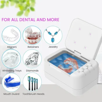 2023 Новый ультразвуковой очиститель для защиты зубов - Независимо выбираемые режимы очистки для выравнивающего кольца для зубных протезов - 200 мл