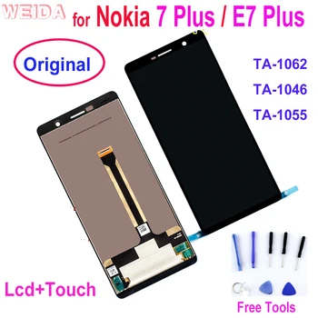 Оригинальный ЖК-дисплей для Nokia 7 Plus LCD 7Plus Дисплей с Сенсорным экраном TA-1062 ЖК-Дигитайзер в Сборе Замена для Nokia E7 Plus LCD