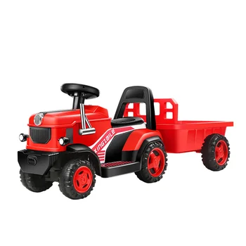 Детский электрический трактор 6V4Ah От 2 до 7 лет, Шестиколесный заряжающийся автомобиль с многофункциональным музыкальным рулем