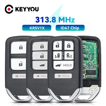 KEYYOU с Аккумулятором Для Honda Odyssey EXL Touring 2014-2017 313,8 МГц ID47 KR5V1X PN 72147-TK8-A81 A2C80084600 Умный Дистанционный ключ