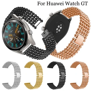 22 мм Браслет из нержавеющей стали для Huawei Watch GT 42 мм 46 мм Ремешок для умных часов huawei watch GT 2 GT2 46 мм Ремешки браслет
