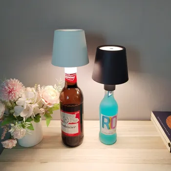 Светодиодная настольная лампа для бутылки вина RGB с регулируемой Яркостью Ночного освещения Для ресторана, бара, освещения атмосферы, украшения комнаты, Креативная настольная лампа