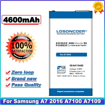 LOSONCOER EB-BA710ABE 4600 мАч Аккумулятор Высокой Емкости Для Samsung GALAXY A7 2016 A7100 A7109 A710 A710F Аккумуляторы
