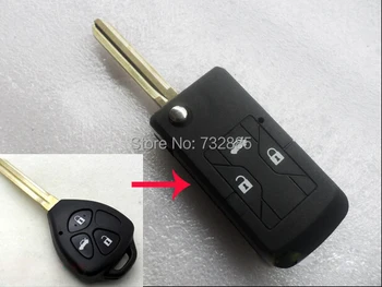 Сменный чехол для ключей с 3 кнопками для Toyota Camry Reiz, модифицированный складной чехол для дистанционного ключа