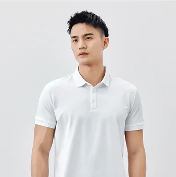 J1118 Мужская повседневная рубашка поло с короткими рукавами, мужская летняя новая однотонная футболка с отворотом и короткими рукавами