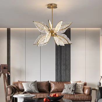 Постмодернистская люстра creative personality LED wings простое скандинавское освещение ресторана, оформление столовой дизайнерскими светильниками