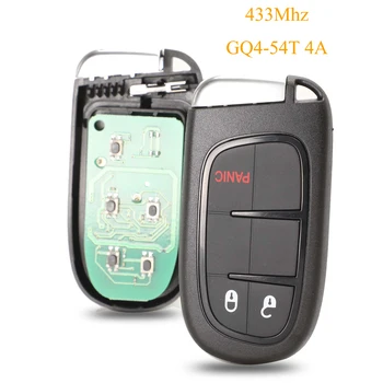jingyuqin 5pcs 3 BTN Smart Remote Автомобильный Брелок 433 МГц GQ4-54T 4A Для DODGE/Chrysler/JEEP Keyless-go 150025003500 PCF7953M Чип