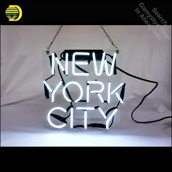 Неоновая вывеска Нью-Йорка Украшает окно, Домашнюю СТЕКЛЯННУЮ Трубку, Витрину магазина ручной работы, Настенную Вывеску, персонализированную прозрачную доску, художественную неоновую лампу