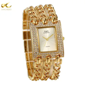 LANCARDO, новые роскошные женские часы от ведущего бренда, часы из сплава, женские часы с золотым ремешком, Модные женские кварцевые наручные часы Reloj