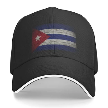 Бейсбольная кепка Унисекс с кубинским флагом в стиле Ретро, подходит для мужчин и женщин, Регулируемая шляпа для папы, кепка для сэндвича